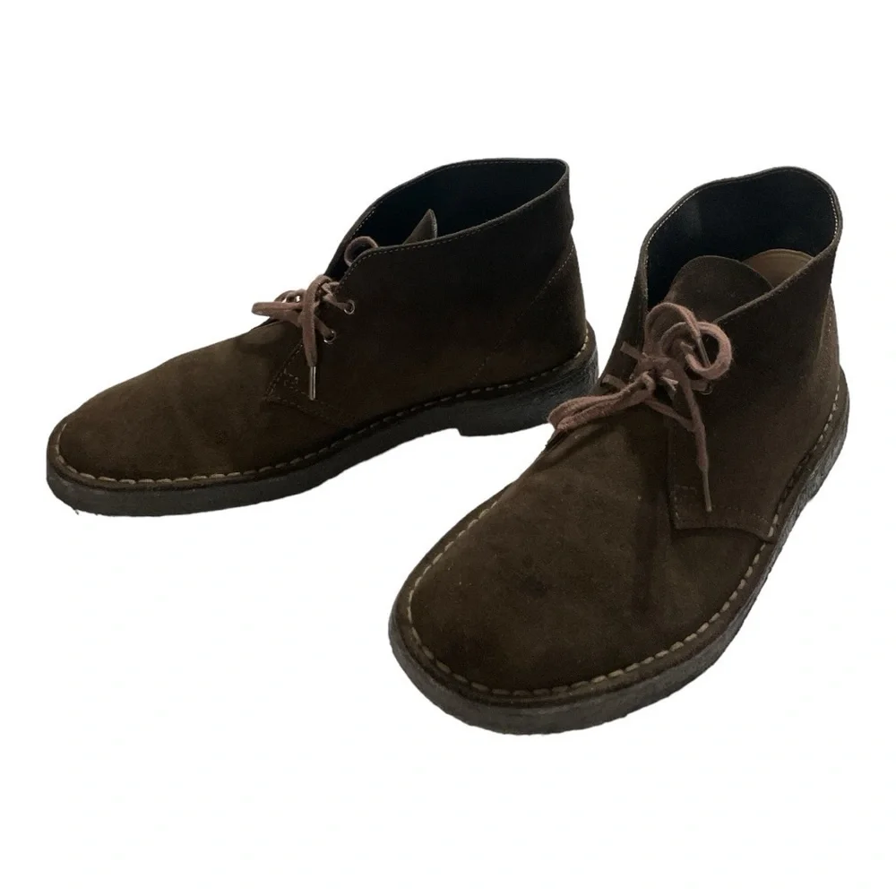 CLARKS ~ Originals Desert Boot Brown Suede Chukkas  Crepe Sole size US 9 M